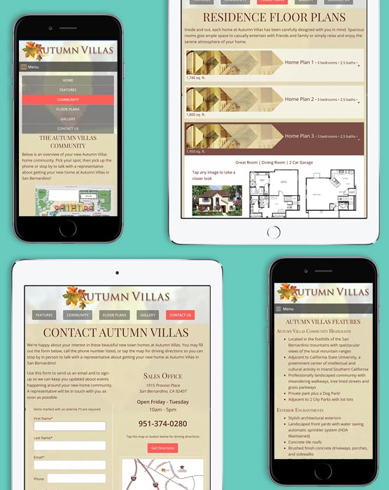 ipad and iphone showing screenshots of website