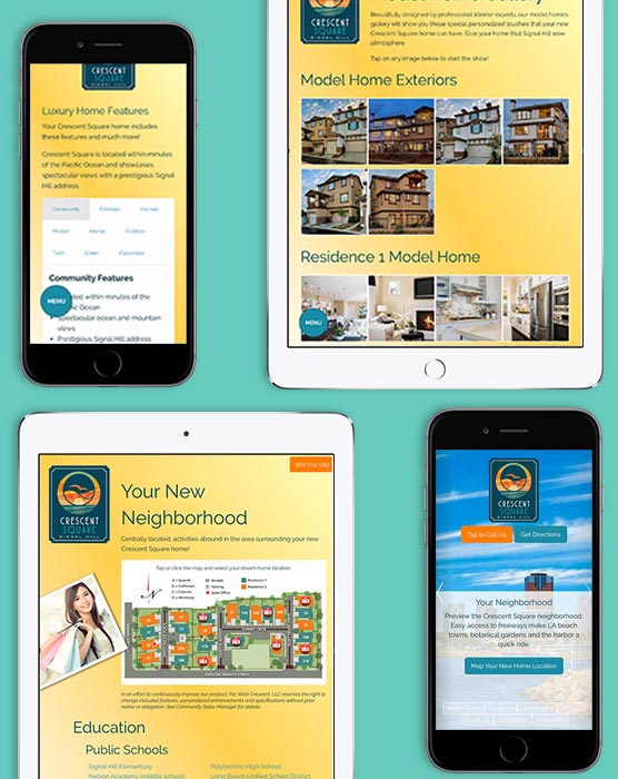 ipad and iphone showing screenshots of website