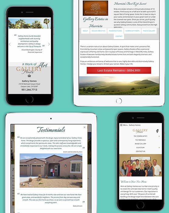 ipad and iphone showing screenshots of website